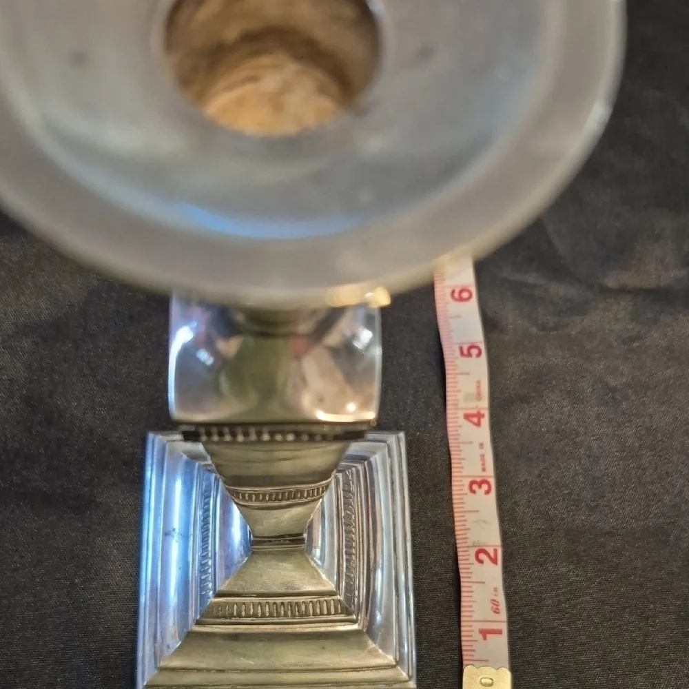 Pottery Barn Silver Candle Holders Set Of 2 Maxfield Hotel Collection